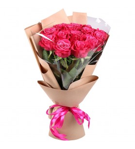 Pembe Gül Buketi 15 Adet 